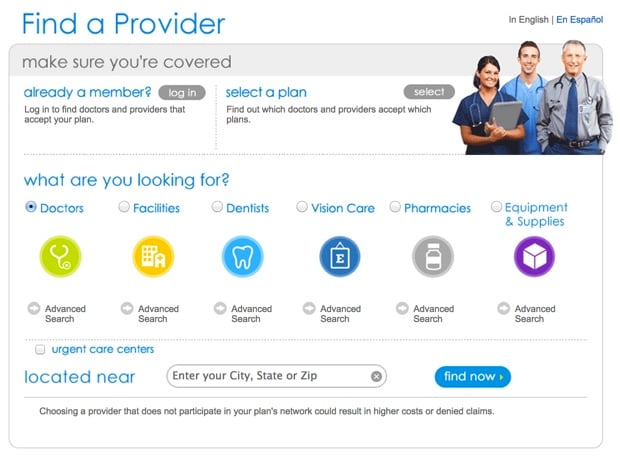 Provider search