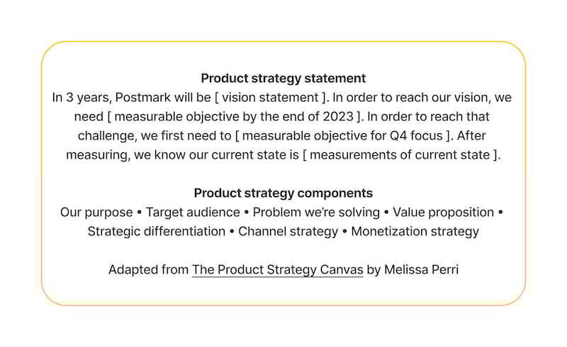 Product Strategy statement